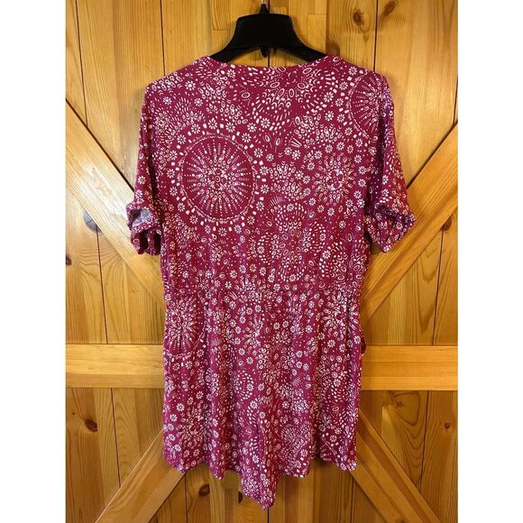 Torrid Womens Button Drawstring Front Romper Shorts Red Size 1/XL (5303) - Picture 8 of 8